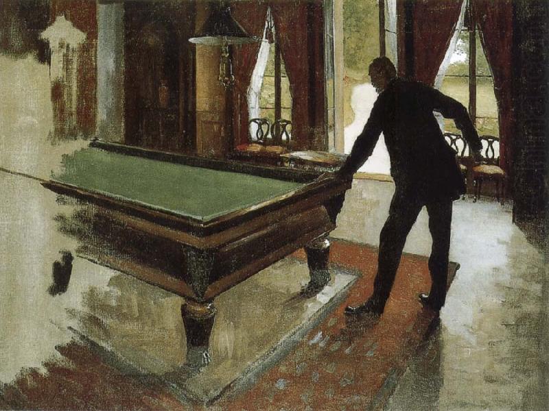 Pool table, Gustave Caillebotte